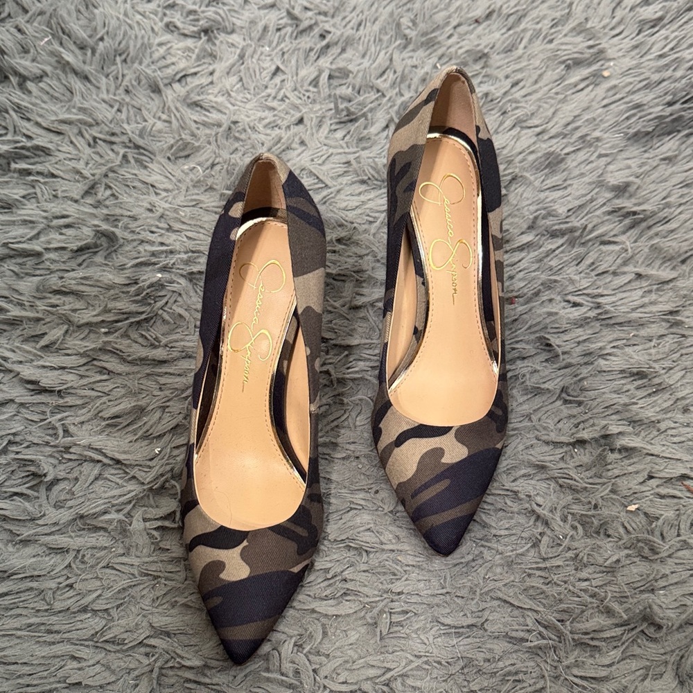 Camouflage Pointed Toe Women's Shoes
